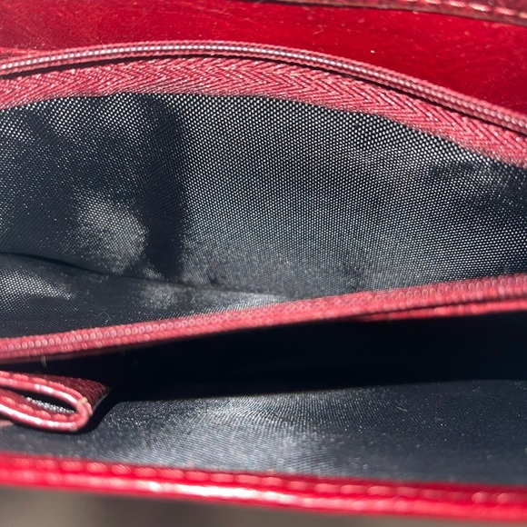 Franklin Covey Burgundy Leather Satchel - Picture 6 of 16